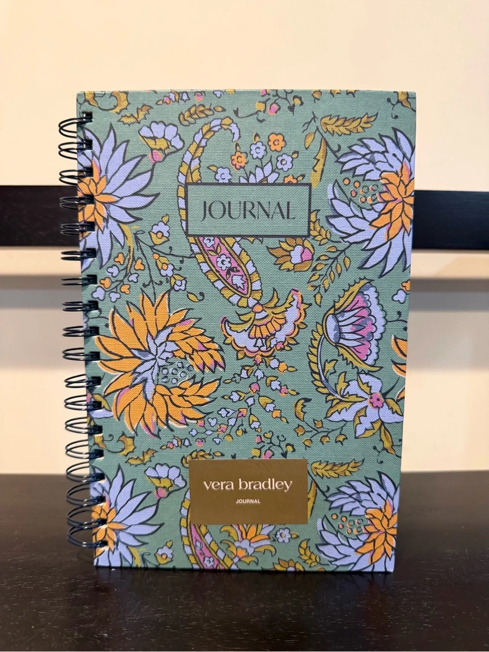 Vera Bradley Floral Paisley Spiral Journal Notebook – Hard Cover, Lined Pages